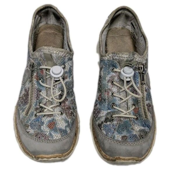 RIEKER Women N42V1 NIKITA Slip-on Fashion Sneaker Grey Women Size EU 38 US 7 - Picture 3 of 15